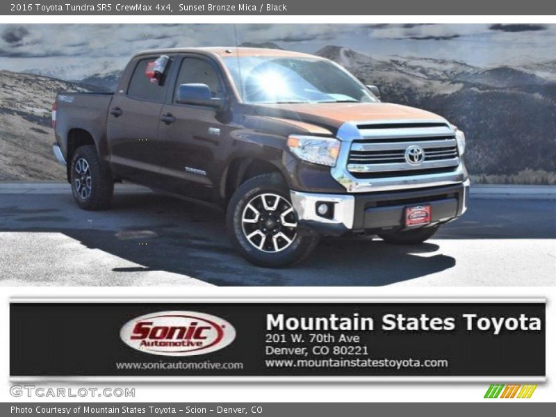 Sunset Bronze Mica / Black 2016 Toyota Tundra SR5 CrewMax 4x4