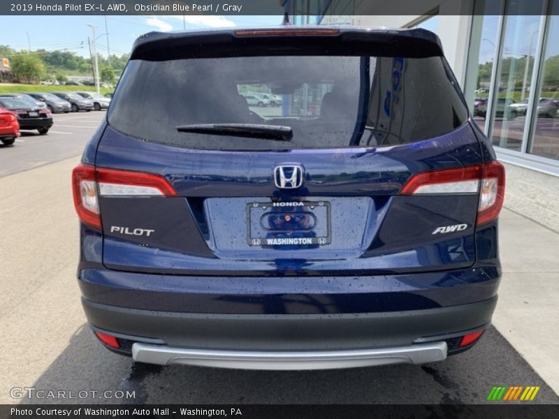 Obsidian Blue Pearl / Gray 2019 Honda Pilot EX-L AWD