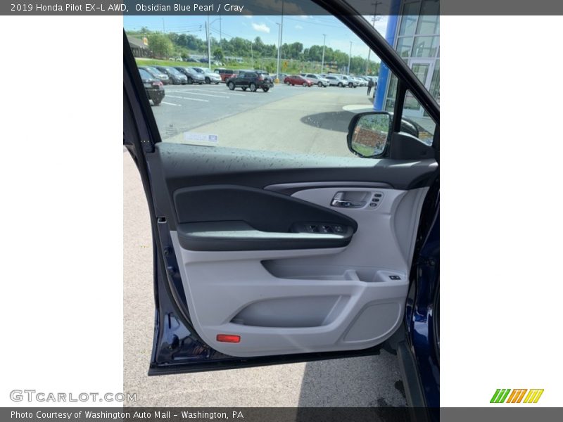 Obsidian Blue Pearl / Gray 2019 Honda Pilot EX-L AWD