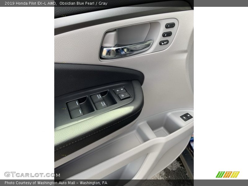 Obsidian Blue Pearl / Gray 2019 Honda Pilot EX-L AWD