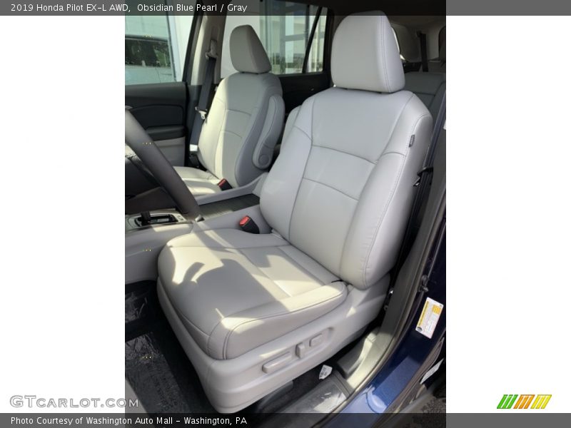 Obsidian Blue Pearl / Gray 2019 Honda Pilot EX-L AWD