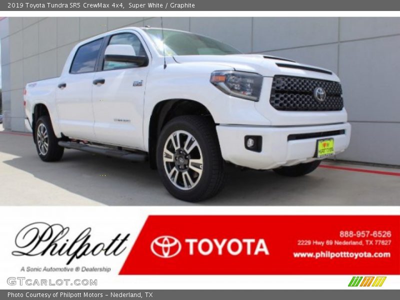 Super White / Graphite 2019 Toyota Tundra SR5 CrewMax 4x4
