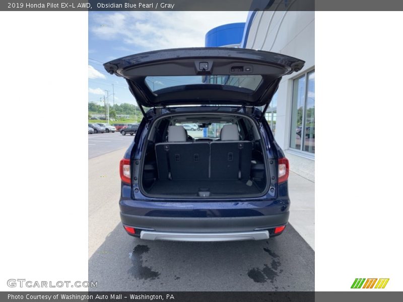 Obsidian Blue Pearl / Gray 2019 Honda Pilot EX-L AWD