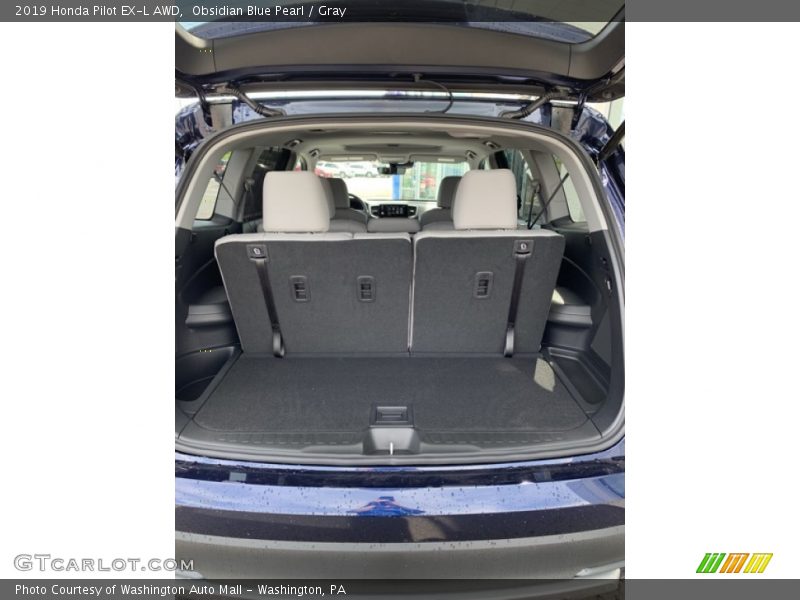 Obsidian Blue Pearl / Gray 2019 Honda Pilot EX-L AWD