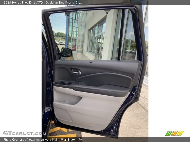 Obsidian Blue Pearl / Gray 2019 Honda Pilot EX-L AWD