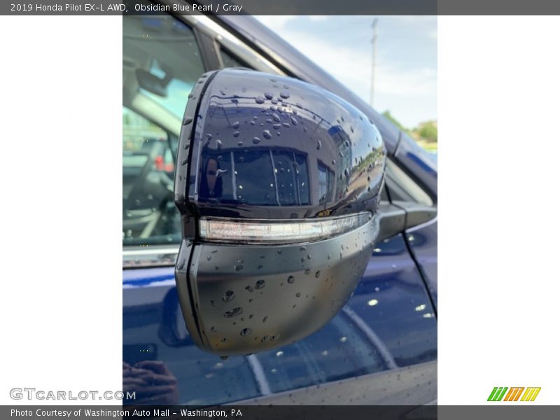 Obsidian Blue Pearl / Gray 2019 Honda Pilot EX-L AWD