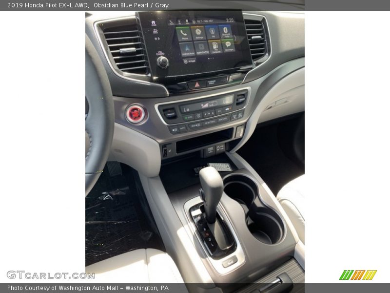 Obsidian Blue Pearl / Gray 2019 Honda Pilot EX-L AWD
