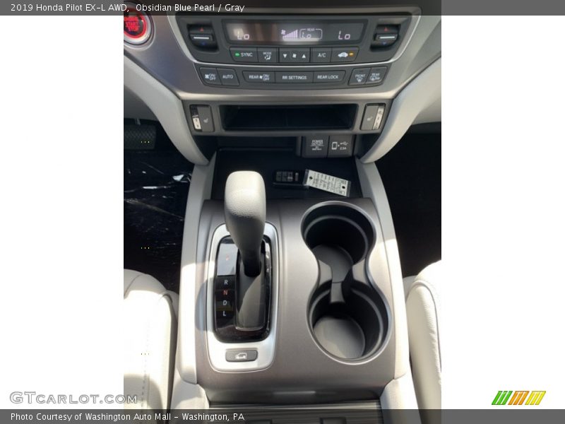 Obsidian Blue Pearl / Gray 2019 Honda Pilot EX-L AWD