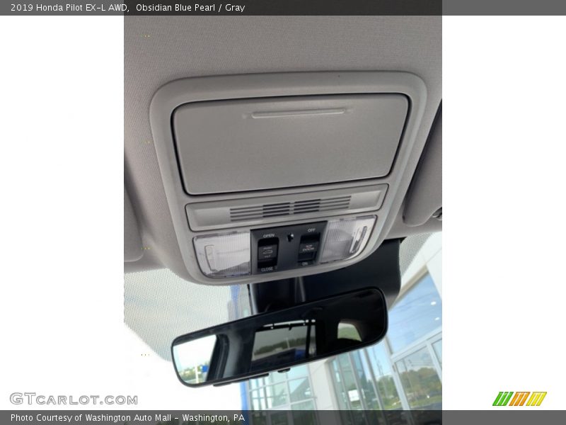 Obsidian Blue Pearl / Gray 2019 Honda Pilot EX-L AWD