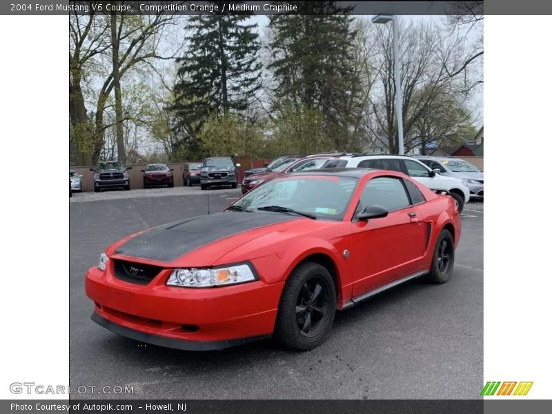 Competition Orange / Medium Graphite 2004 Ford Mustang V6 Coupe
