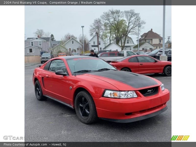 Competition Orange / Medium Graphite 2004 Ford Mustang V6 Coupe
