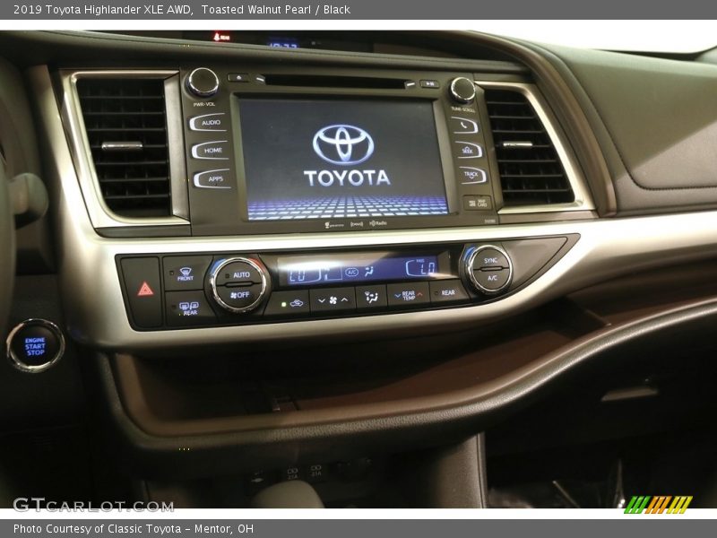 Toasted Walnut Pearl / Black 2019 Toyota Highlander XLE AWD