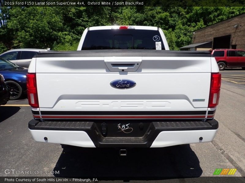 Oxford White / Sport Black/Red 2019 Ford F150 Lariat Sport SuperCrew 4x4