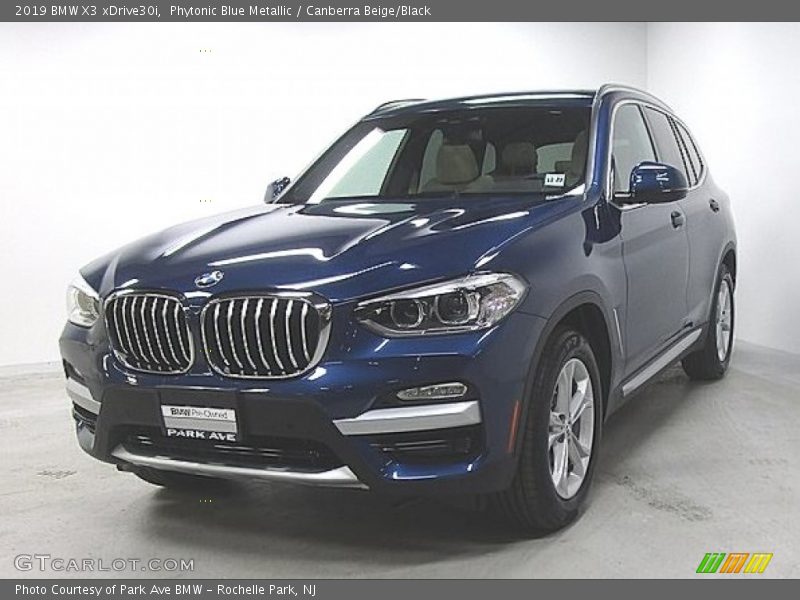 Phytonic Blue Metallic / Canberra Beige/Black 2019 BMW X3 xDrive30i