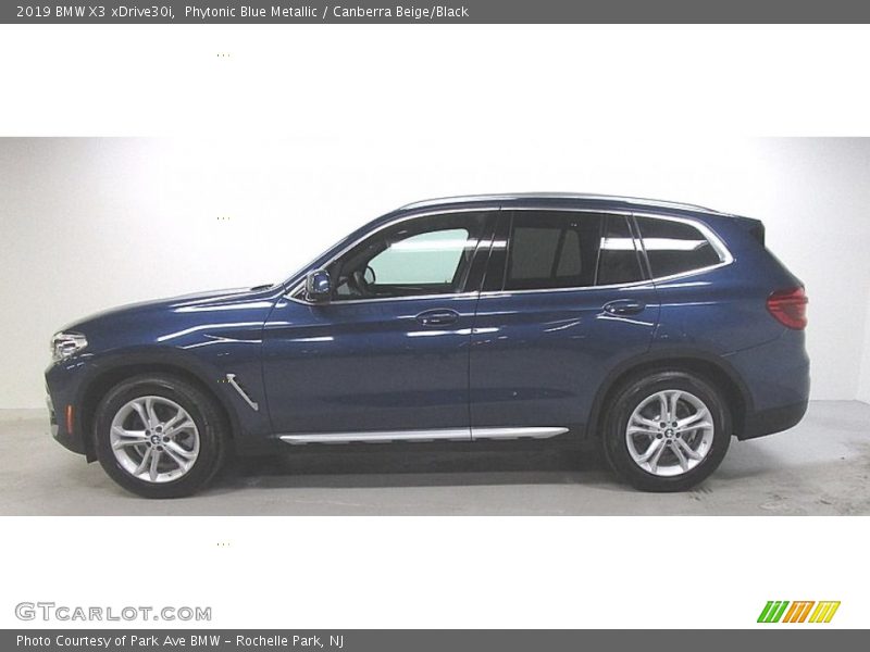 Phytonic Blue Metallic / Canberra Beige/Black 2019 BMW X3 xDrive30i