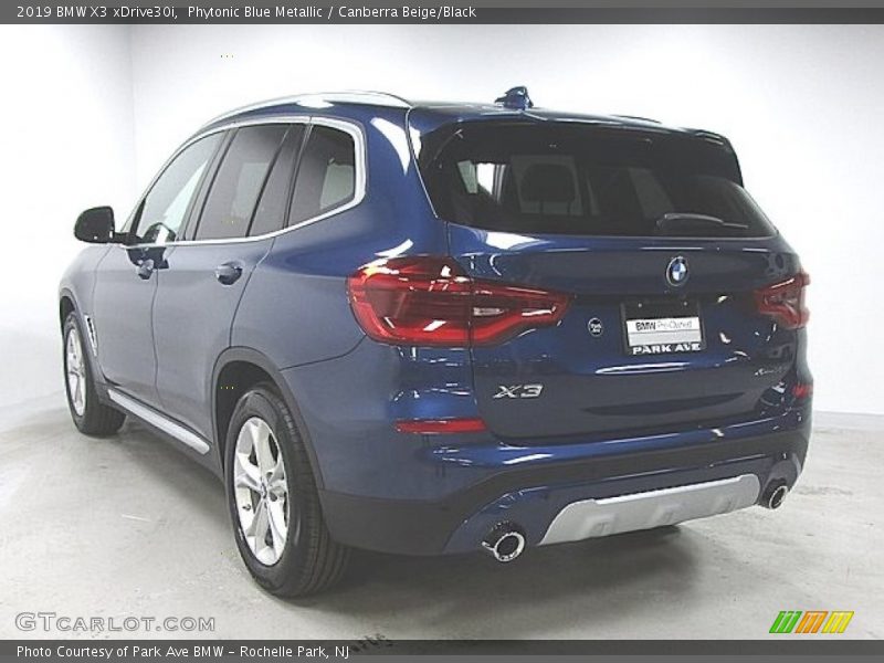 Phytonic Blue Metallic / Canberra Beige/Black 2019 BMW X3 xDrive30i