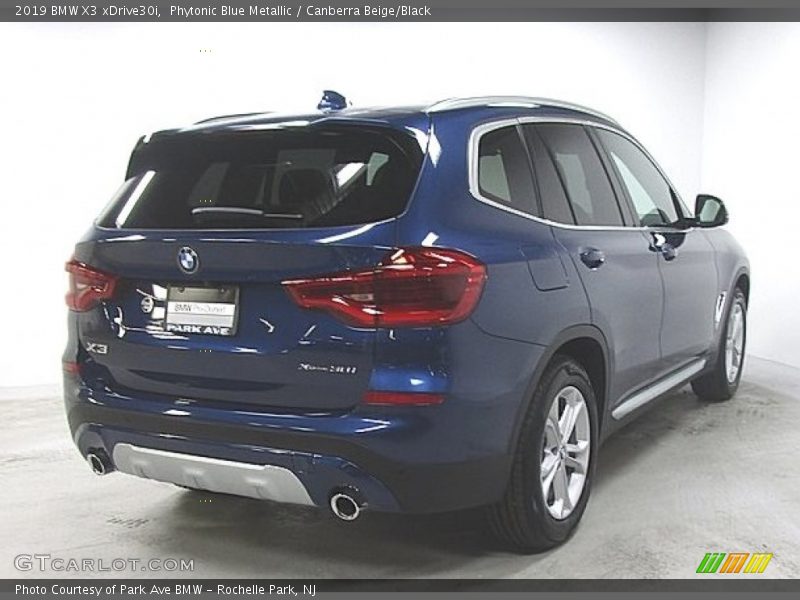 Phytonic Blue Metallic / Canberra Beige/Black 2019 BMW X3 xDrive30i