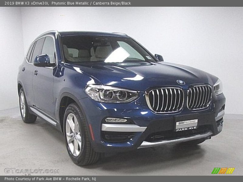 Phytonic Blue Metallic / Canberra Beige/Black 2019 BMW X3 xDrive30i