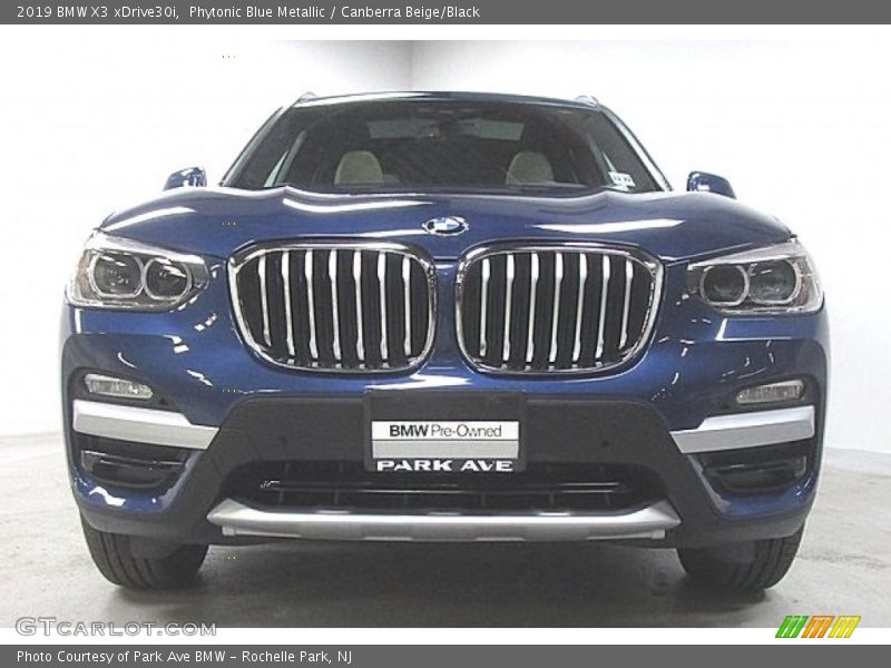 Phytonic Blue Metallic / Canberra Beige/Black 2019 BMW X3 xDrive30i