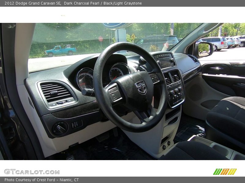 Dark Charcoal Pearl / Black/Light Graystone 2012 Dodge Grand Caravan SE
