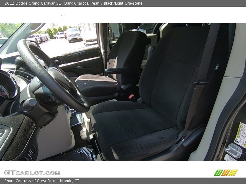 Dark Charcoal Pearl / Black/Light Graystone 2012 Dodge Grand Caravan SE