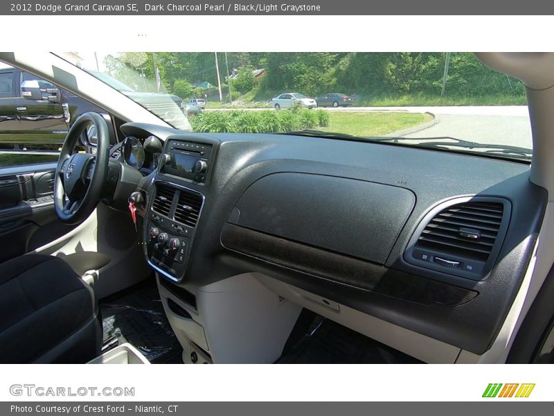 Dark Charcoal Pearl / Black/Light Graystone 2012 Dodge Grand Caravan SE