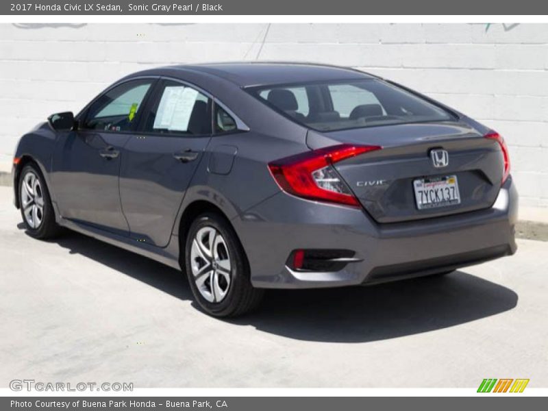Sonic Gray Pearl / Black 2017 Honda Civic LX Sedan