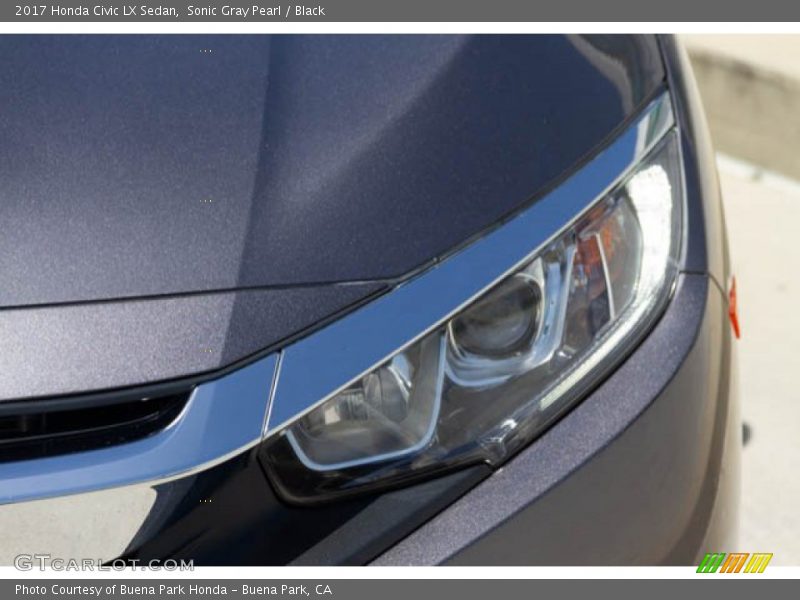 Sonic Gray Pearl / Black 2017 Honda Civic LX Sedan