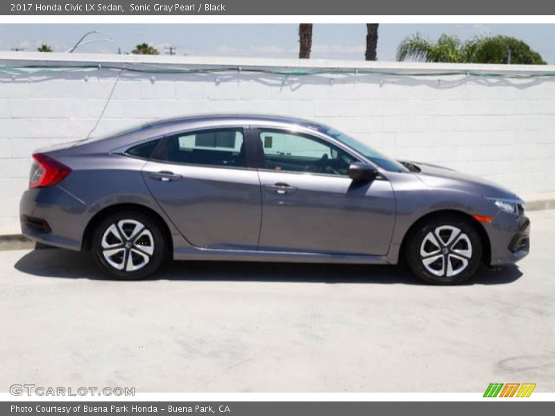 Sonic Gray Pearl / Black 2017 Honda Civic LX Sedan