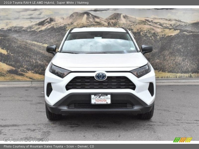 Super White / Nutmeg 2019 Toyota RAV4 LE AWD Hybrid