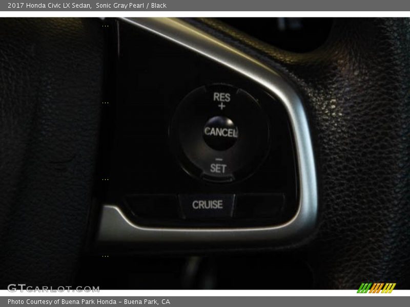 Sonic Gray Pearl / Black 2017 Honda Civic LX Sedan