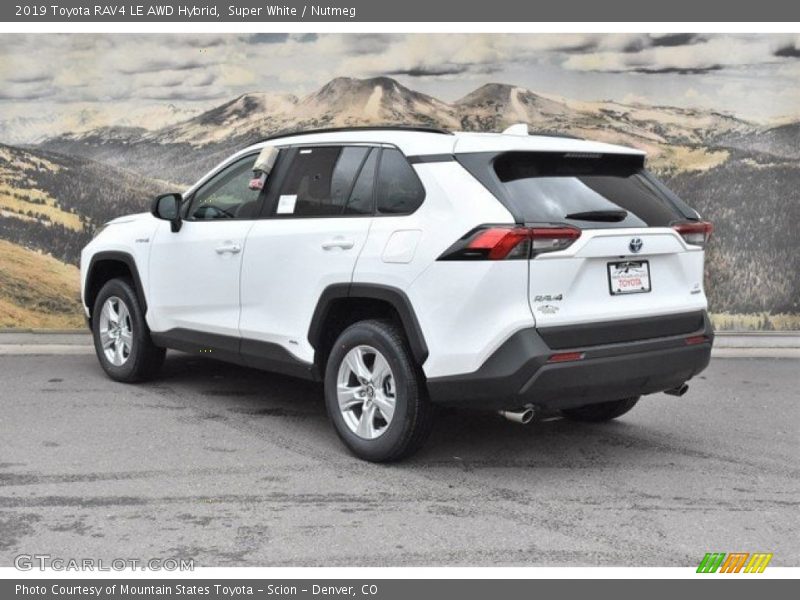Super White / Nutmeg 2019 Toyota RAV4 LE AWD Hybrid