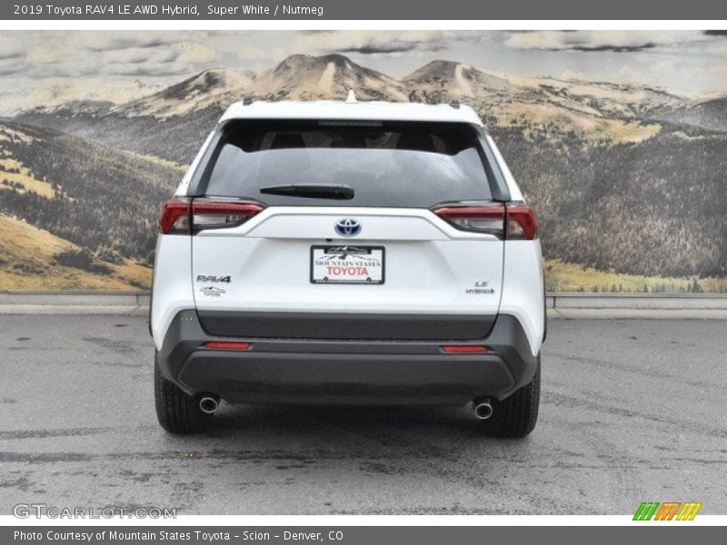 Super White / Nutmeg 2019 Toyota RAV4 LE AWD Hybrid