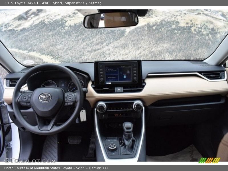 Super White / Nutmeg 2019 Toyota RAV4 LE AWD Hybrid