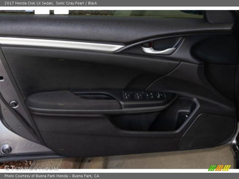 Sonic Gray Pearl / Black 2017 Honda Civic LX Sedan