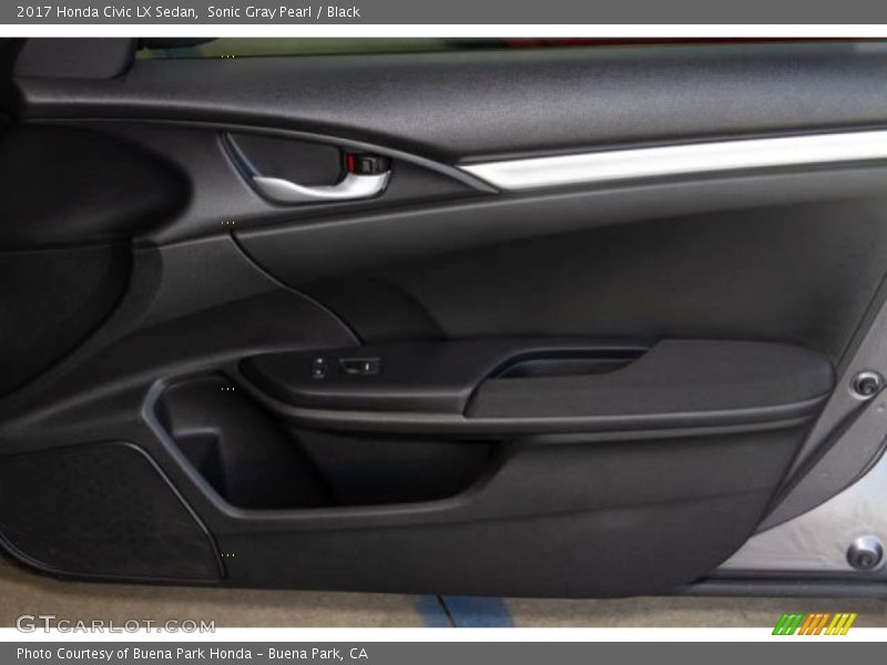 Sonic Gray Pearl / Black 2017 Honda Civic LX Sedan