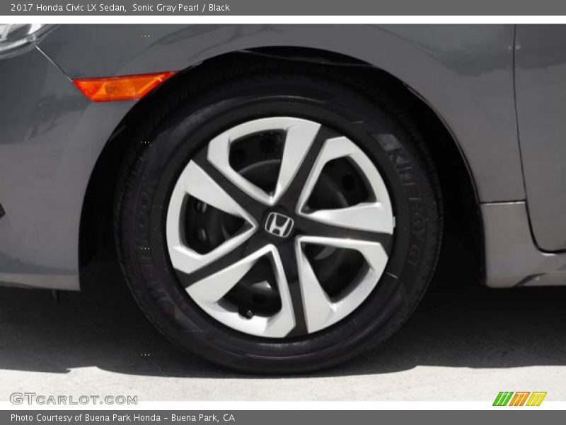 Sonic Gray Pearl / Black 2017 Honda Civic LX Sedan