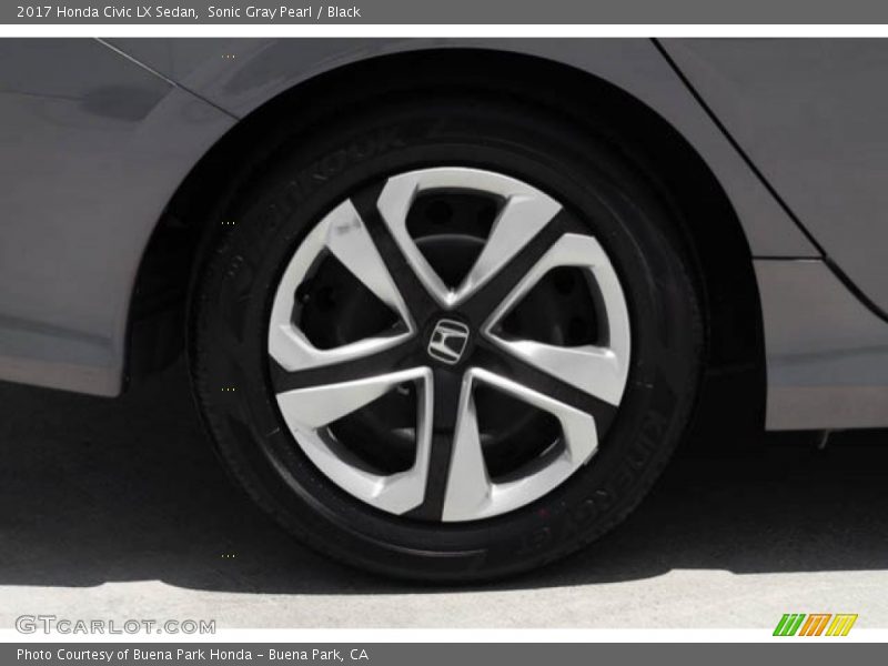 Sonic Gray Pearl / Black 2017 Honda Civic LX Sedan