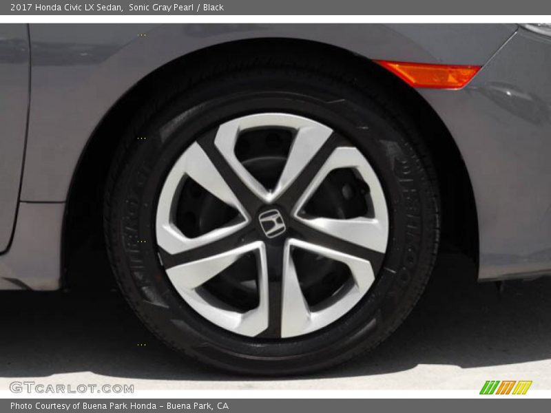 Sonic Gray Pearl / Black 2017 Honda Civic LX Sedan