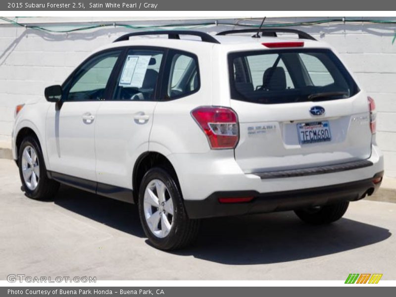 Satin White Pearl / Gray 2015 Subaru Forester 2.5i