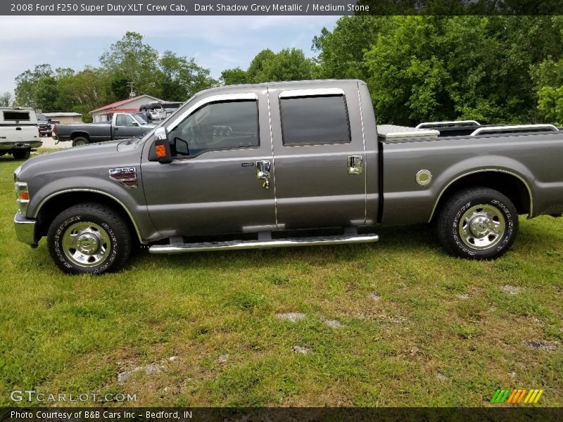 Dark Shadow Grey Metallic / Medium Stone 2008 Ford F250 Super Duty XLT Crew Cab