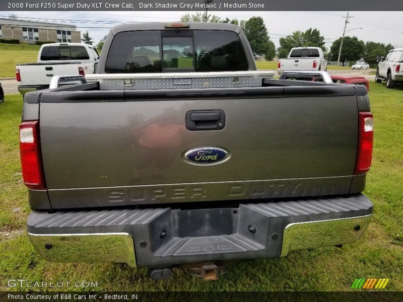 Dark Shadow Grey Metallic / Medium Stone 2008 Ford F250 Super Duty XLT Crew Cab