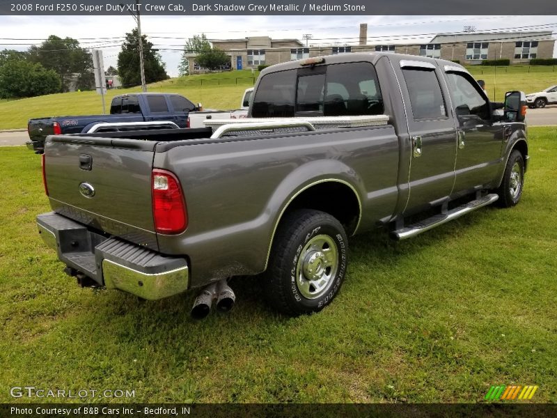 Dark Shadow Grey Metallic / Medium Stone 2008 Ford F250 Super Duty XLT Crew Cab
