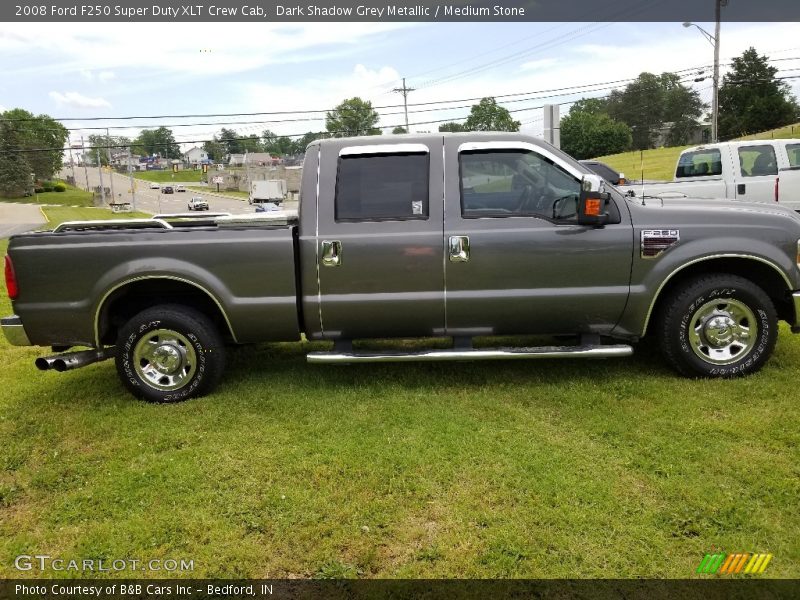 Dark Shadow Grey Metallic / Medium Stone 2008 Ford F250 Super Duty XLT Crew Cab