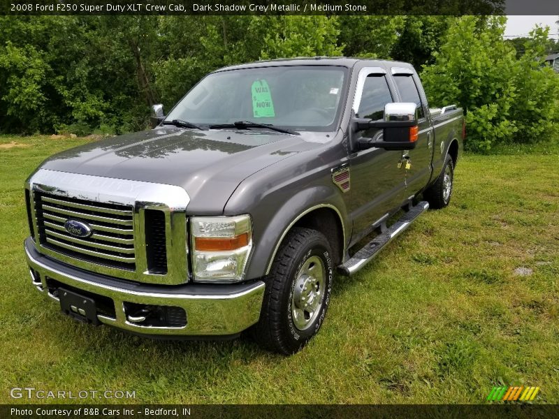 Dark Shadow Grey Metallic / Medium Stone 2008 Ford F250 Super Duty XLT Crew Cab