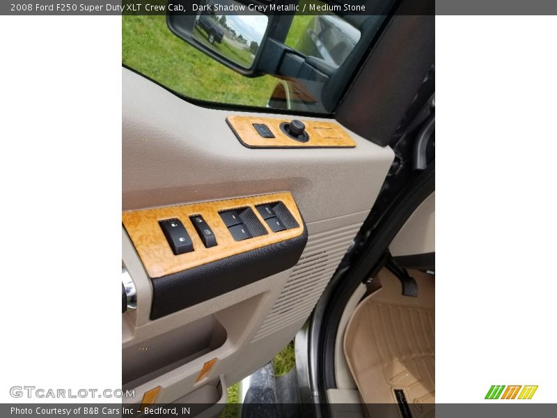 Dark Shadow Grey Metallic / Medium Stone 2008 Ford F250 Super Duty XLT Crew Cab