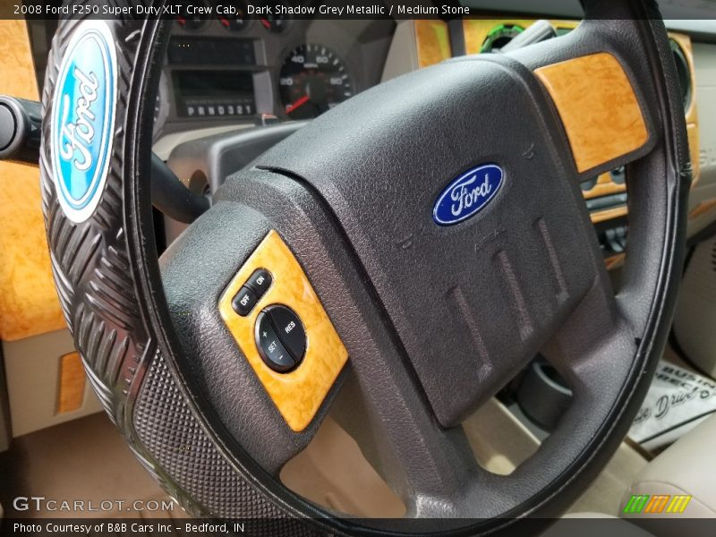 Dark Shadow Grey Metallic / Medium Stone 2008 Ford F250 Super Duty XLT Crew Cab