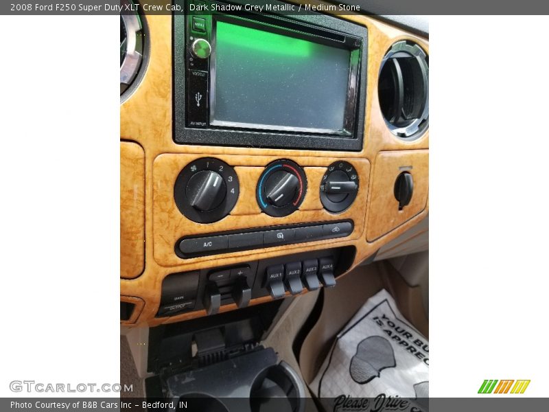 Dark Shadow Grey Metallic / Medium Stone 2008 Ford F250 Super Duty XLT Crew Cab