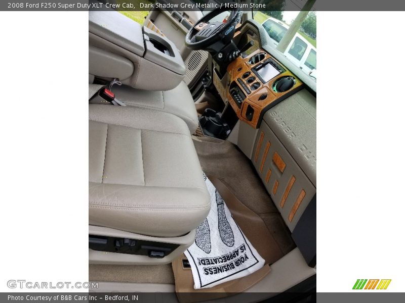 Dark Shadow Grey Metallic / Medium Stone 2008 Ford F250 Super Duty XLT Crew Cab