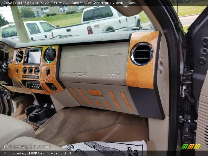 Dark Shadow Grey Metallic / Medium Stone 2008 Ford F250 Super Duty XLT Crew Cab
